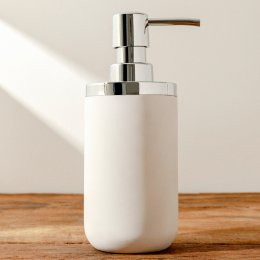white-pump-soap-bottle-table 1